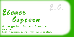 elemer osztern business card